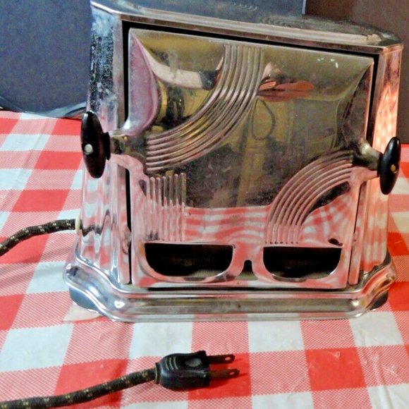 Kitchen Vintage Art Deco Son Chief Series 68 Chrome 2 Slice Electric